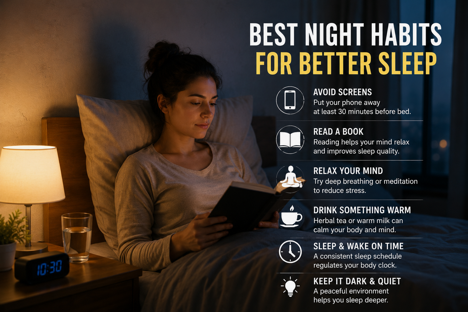 how to clam your mind at night