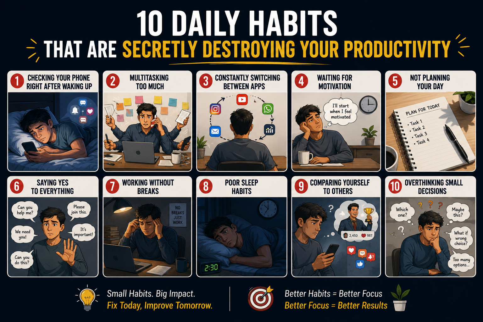 10 Daily Habits That Are Secretly Destroying Your Productivity