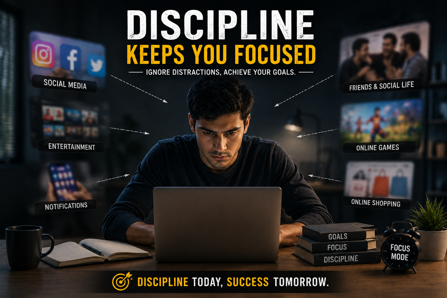Staying focused through discipline
