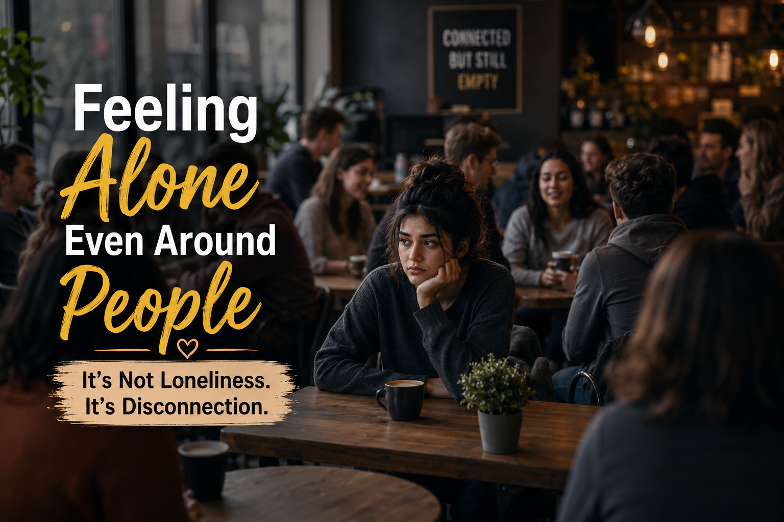 Person stuck in daily routine and feeling emotionally disconnected