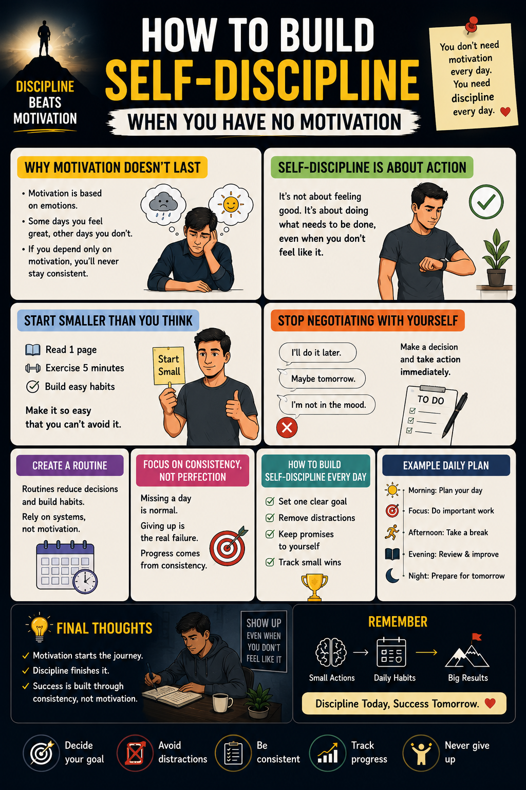 How To Build Self-Discipline When You Have No Motivation