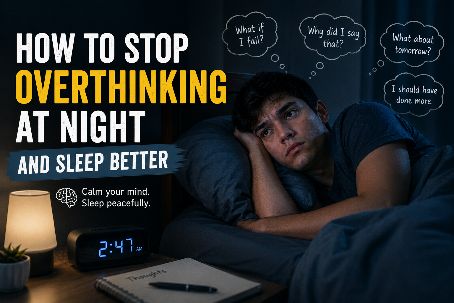 How To Stop Overthinking At Night And Sleep Better Naturally