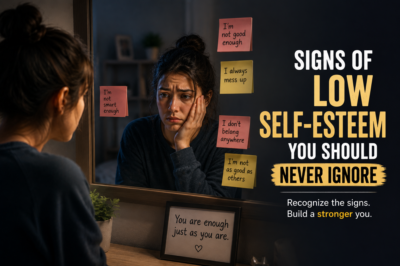 7 Signs Of Low Self-Esteem You Should Never Ignore