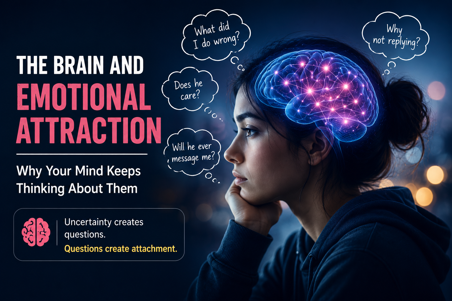 Brain and emotional attraction psychology explained with uncertainty and overthinking
