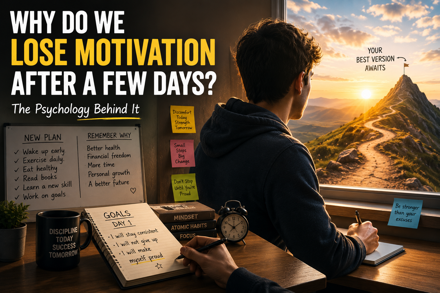 Why do we lose motivation after a few days psychology explained